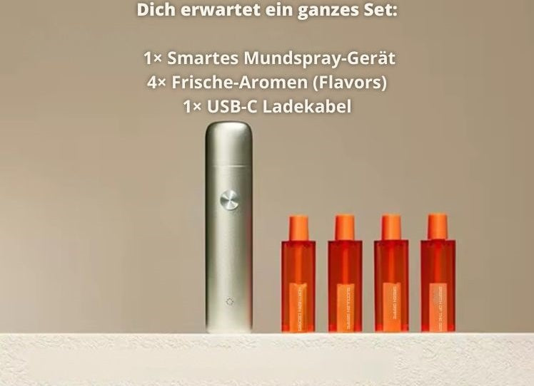 MouthMist Pro - Smartes elektrisches Mundspray für frischen Atem (Set)