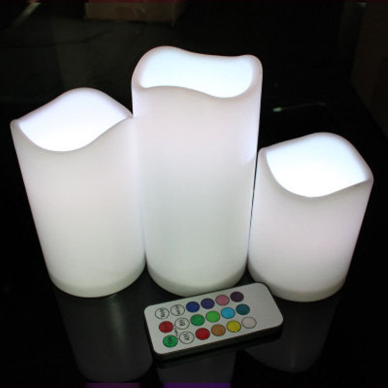 LED Echtwachskerze "Luma" (3er-Set)